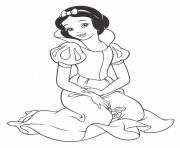 Printable snow white easy for girl princess coloring pages