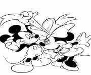 Printable minnie and mickey disney coloring pages