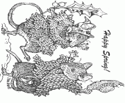 Printable happy spirng mice by jan brett coloring pages