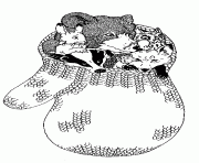 Printable mitten animals by jan brett coloring pages