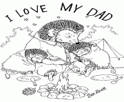 Printable i love my dad by jan brett coloring pages