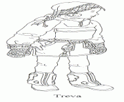 Printable treva coloring page by jan brett coloring pages
