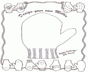 Printable design your own mitten by jan brett coloring pages
