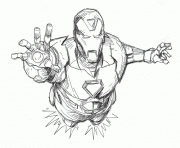 Printable iron man 3 film superheros coloring pages