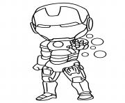 Printable iron man mini superheros coloring pages