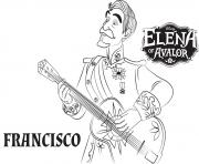 Printable Elena Avalor Francisco coloring pages