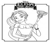 Printable Elena and the Secret of Avalor disney princess coloring pages