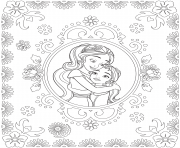 Printable Princess Elena of Avalor and Sister Isabel Colouring Page coloring pages
