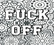 Printable fuck off word coloring pages