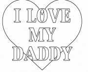 Printable word i love my dad coloring pages