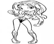 Printable mini baby cute wonder woman coloring pages