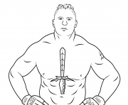 wwe brock lesnar coloring page