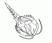 Printable limulus from bakugan anime coloring pages