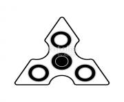 Printable fidget spinner triangle coloring pages