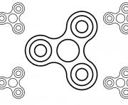 Printable simple fidgets spinners coloring pages