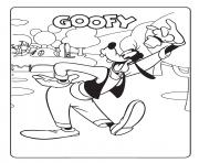 Printable goofy disney coloring pages
