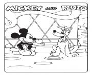 Printable mickey mouse and pluto disney coloring pages