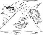 Printable sea horse in tank finding nemo coloring pages