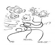 Printable tad pearl sheldon finding nemo coloring pages