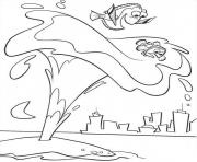 Printable thank you whale finding nemo coloring pages