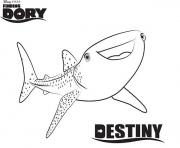 Printable destiny from finding dory disney coloring pages