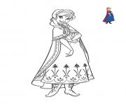 Printable beautiful anna cute smile frozen 2 coloring pages