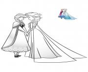 Printable elsa and anna bff frozen coloring pages