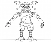 Printable fnaf toy foxy coloring pages