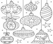 Printable christmas adult ball bells coloring pages