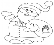 Printable happy santa claus christmas coloring pages