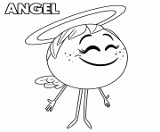 Printable emoji movie angel coloring pages