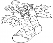 Printable christmas stocking coloring pages
