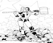 Printable Harley Quinn Dc Comics coloring pages