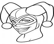Printable Harley Quinn Face Mask coloring pages
