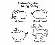 Printable pusheen guide fancy kind of fancy super coloring pages