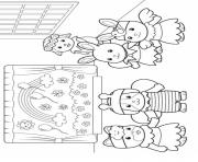 Printable calico critters halloween event coloring pages