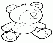 Printable plush teddy bear coloring pages