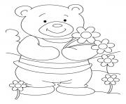 Printable bear cheer kids coloring pages