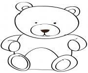 Printable teddy bear for kid coloring pages