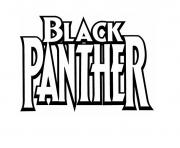 Printable Black Panther SuperHero Logo coloring pages