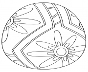 Printable easter egg with flower pattern 1 coloring pages