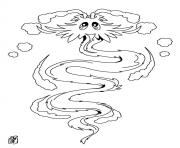 Printable dragon chinese new year coloring pages
