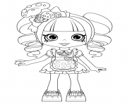 Printable Coco Cookie Shoppies Dolls from Shopkins coloring pages