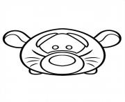 Printable Cute Disney Tigger Tsum Tsum coloring pages