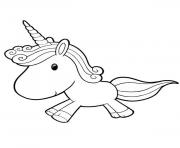 Printable Cute Baby Unicorn coloring pages