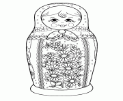 Printable russian dolls 7 coloring pages