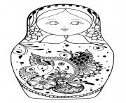Printable baby russian doll coloring pages
