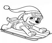 Printable zuma on sled paw patrol coloring pages