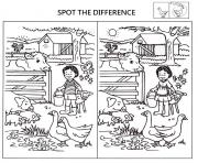 Printable spot the difference worksheets for kids coloring pages