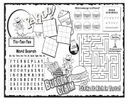 Printable burger claim kids activity sheet free coloring pages